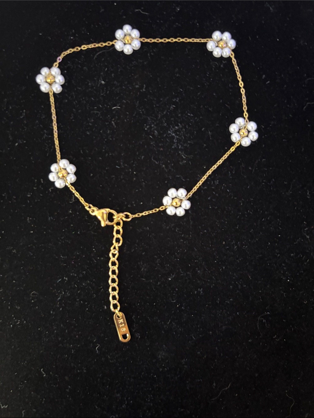 kate spade Gold Chain Bracelet with White Flower Charms - Picture 4 of 4